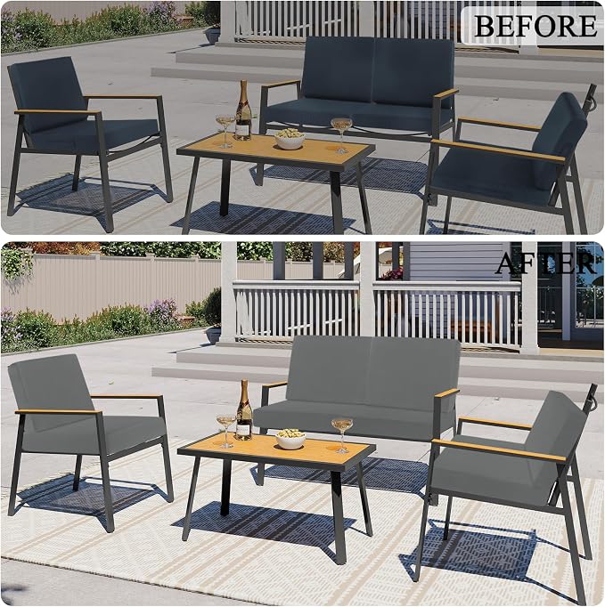 HEBE Outdoor Cushion Covers 12 Pcs, Stretch Patio Sofa Couch Cushion Cover | - Image 7