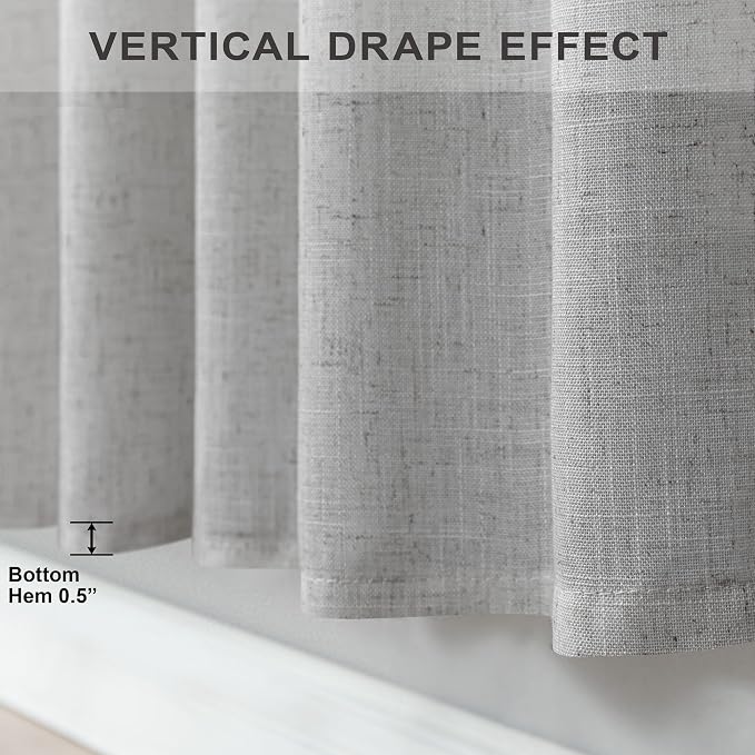 Light Grey Curtains 38 Inch Wide - Image 8
