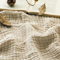 EMME Muslin Blankets for Adults Beige Small Blanket 40" x 50" | Throw Blanket by EMME