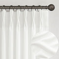 High Ceiling Pure White Extra Long 120 Inch Curtains by PleatedDrapes