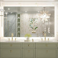 Keonjinn Bathroom Mirror with Lights 60 x 36 Inch, LED Mirror with Backlit, Anti Fog Lighted Mirror with Stepless Dimmable, UL Listed LED Driver, Waterproof, CRI90+, HD Tempered Glass