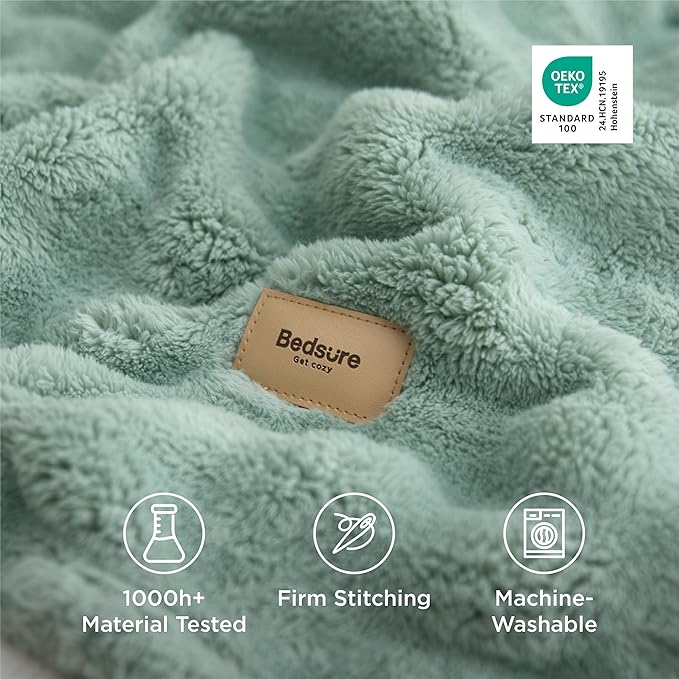 Bedsure Green Twin XL Blankets for Bed - Image 5