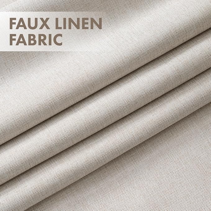 MIULEE 100% Blackout Linen Curtains - Image 3