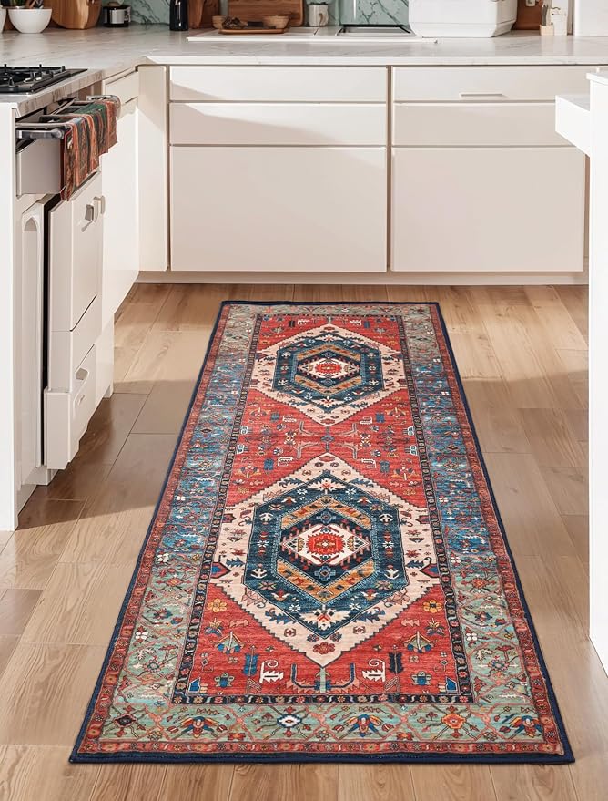 SERISSA 2x6 Washable Non Slip Boho Runner Rug - Image 8