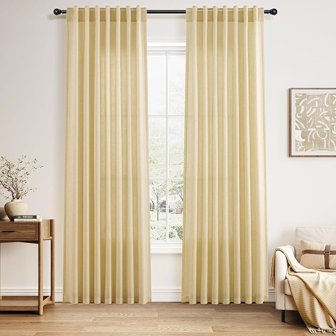 Modern Farmhouse Curtains Linen by Nanspring