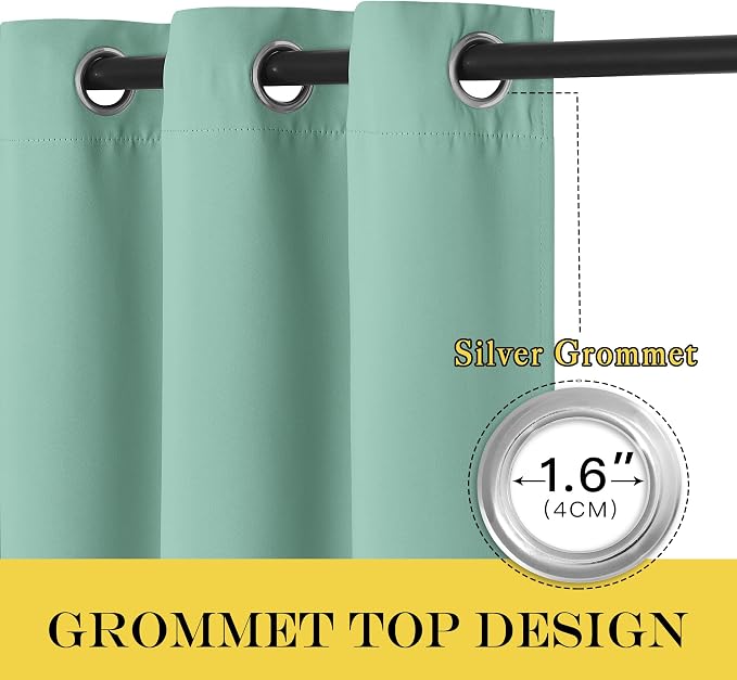 NICETOWN Blackout Short Curtain 63 inches Long - Image 5