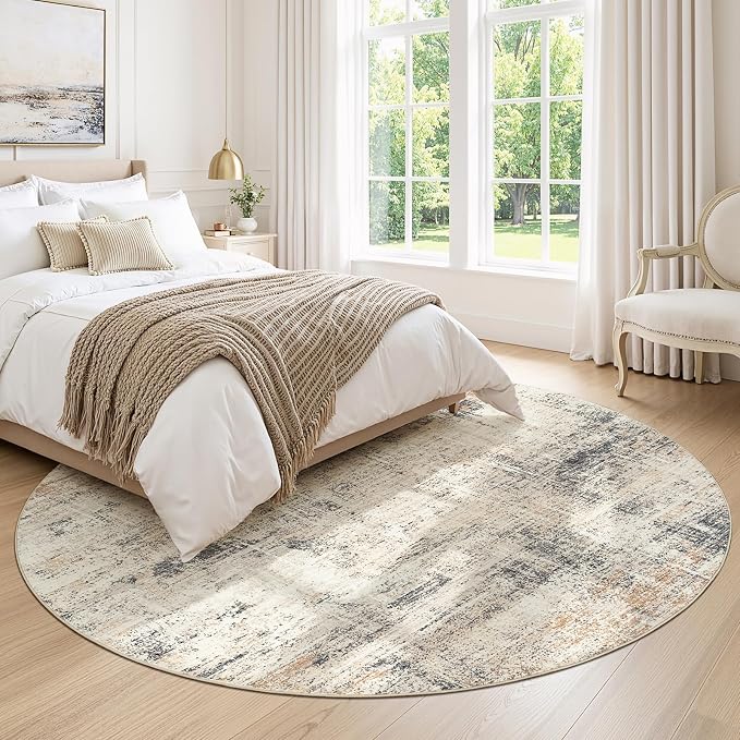 8ft Area Rug for Living Room, Abstract Washable Non-Slip Large Rugs, Dining Room - Image 4