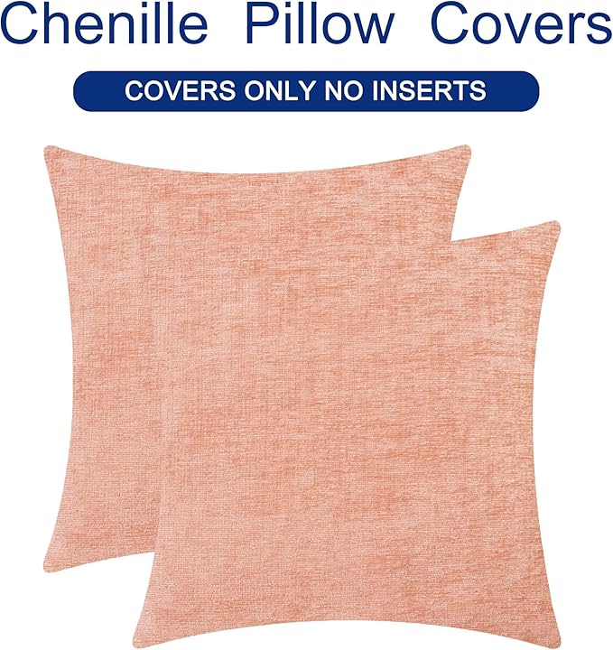 CaliTime Decorative Couch Throw Pillow Covers 18 X 18 Inches Dusty Pink | Pack - Image 6