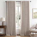 MIULEE 100% Blackout Linen Curtains by MIULEE