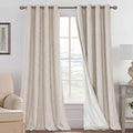 H.VERSAILTEX Blackout Curtains Linen Curtains 120 inches Long 100% Black Out by HVERSAILTEX