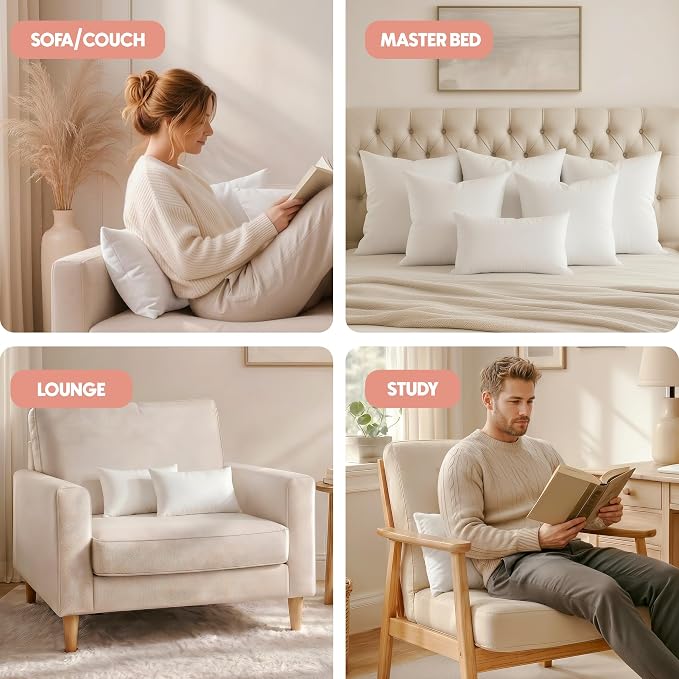 Utopia Bedding 14x20 Pillow Inserts, 2 Pack | Indoor cushion inserts - Image 5
