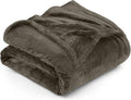 Utopia Bedding Fleece Blanket King Size Brown 300GSM Luxury Fuzzy Soft Anti-Static Microfiber Bed Blanket (90x102 Inch)
