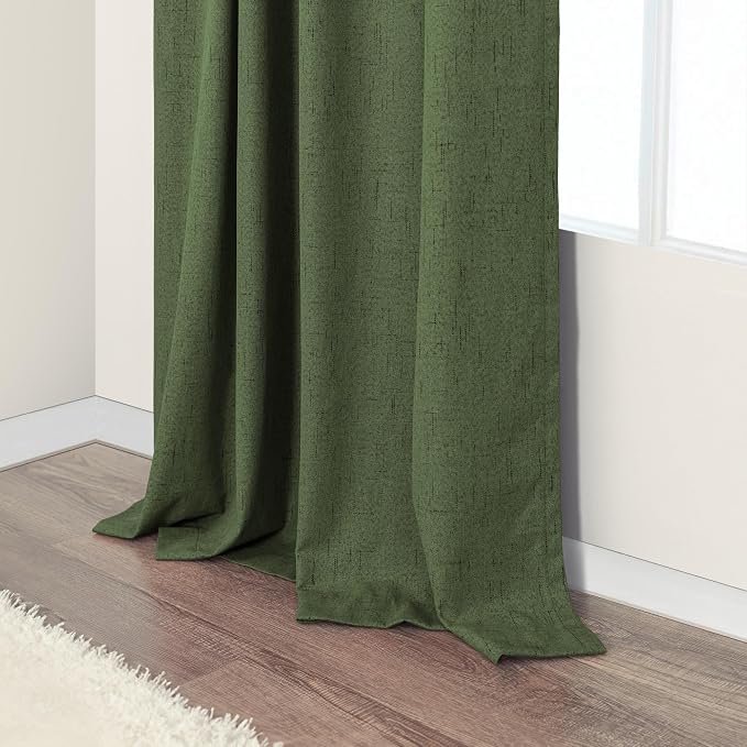 Pitalk Olive Green Blackout Curtains 63 Inch Length 2 Panel - Image 8
