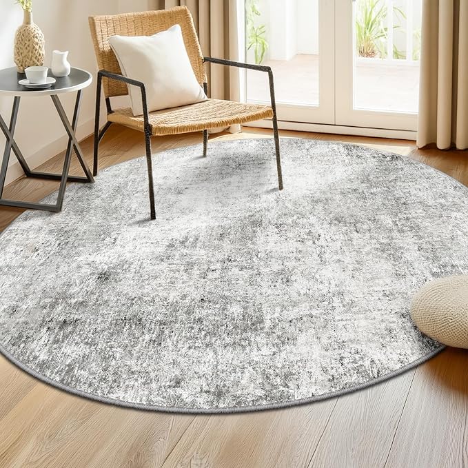 RELEANY Washable Round 6ft Area Rug - Image 2