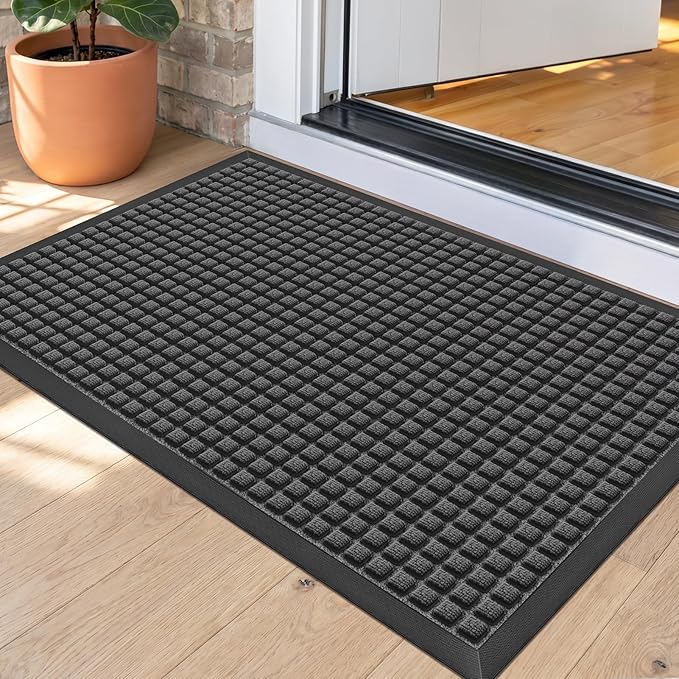 Front Door Mat Outside Entrance, Heavy Duty Waterproof Doormat | 35.5"x24" by WELDUN%E2%80%94IdealChoiceforHome