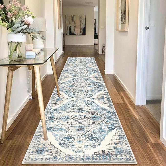 HEBE Hallway Runner Rug 2'8''x12', Washable Non Slip Kitchen Rug Runner | Soft - Image 7