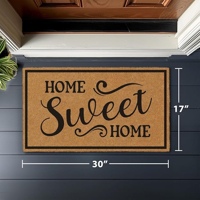 Barnyard Designs Natural Coir Non-Slip Doormat | Heavy-Duty Welcome Mat - Image 3