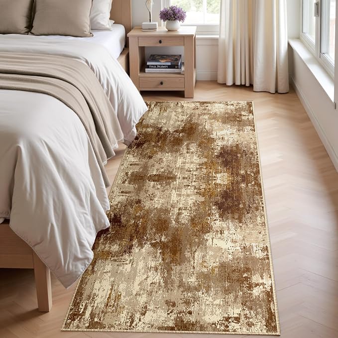 RELEANY Washable Runner 2'x8' Abstract Area Rug - Image 4