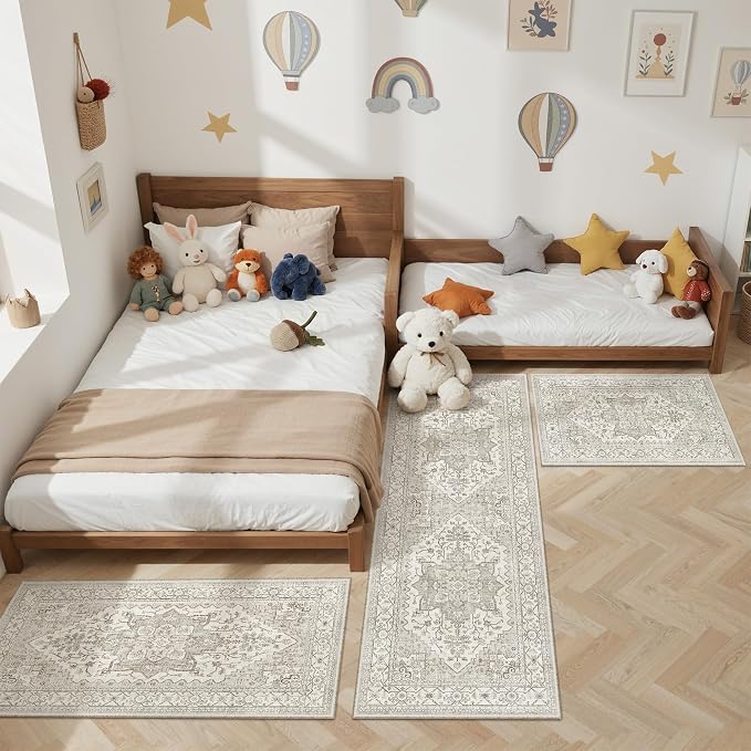 Madane Washable Kitchen Rug Set of 3 Small Area Rugs Non-Slip - Image 2