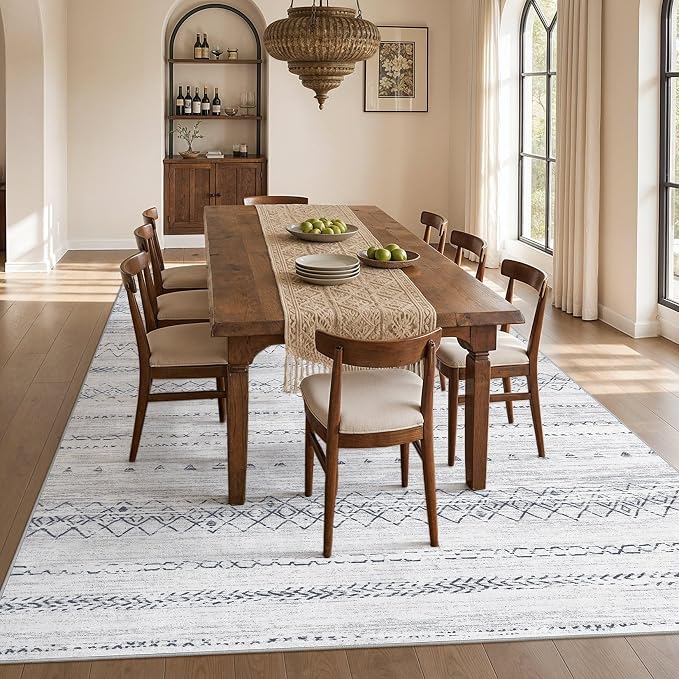 cotiled Boho 10x12 Area Rug for Living Room: Large Moroccan Washable Rug | - Image 7