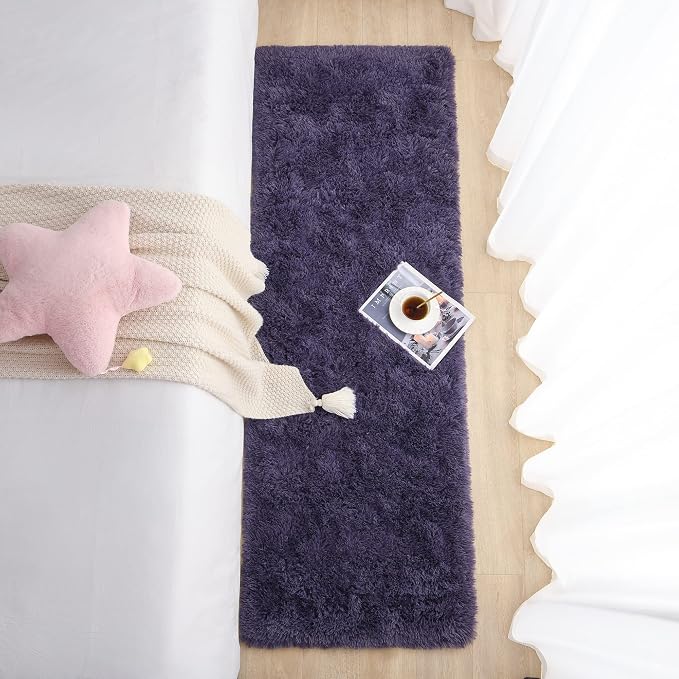 Chicrug Soft Runner Rug for Bedroom Living Room Plush Fluffy Rug 2x6 | Shag - Image 4