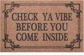 Front Door Indoor Outdoor Entrance Doormat Brown Rubber Welcome Door Mat Come by HLFMVWE