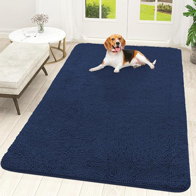 OLANLY Dog Door Mat for Muddy Paws 70x46, Super Absorbent Chenille Mud Mat | by OLANLY