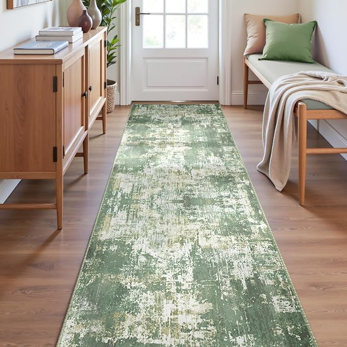 RELEANY Washable Runner 2'x6' Abstract Area Rug - Image 4