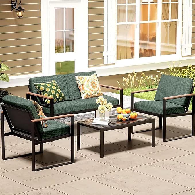 8Pcs Patio Cushion Covers, Outdoor Stretch Cushion Covers, Washable | Stretch - Image 7