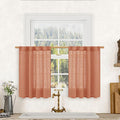 Short Window Linen Curtains 36 Inch Length 2 Panels, 34x36 Inch | Kitchen by LAMIT