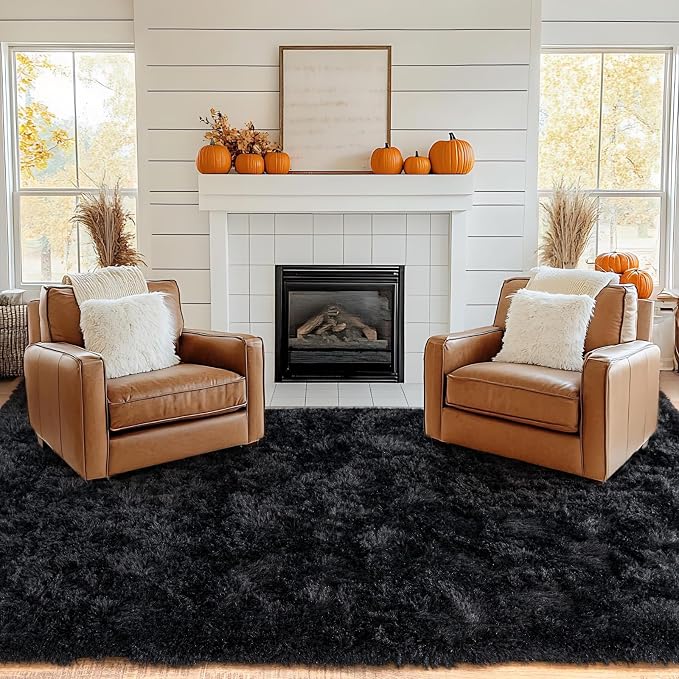 Pionblank 8x10 Rug for Living Room, Fluffy Plush Large Area Rug - Image 3