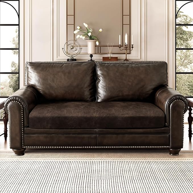 ANARACHON Leather Look Couch Cushion Covers Sofa Seat Slipcovers Sets Couches - Image 2