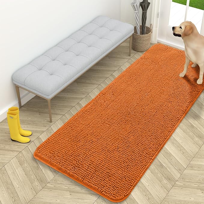 OLANLY Dog Door Mat for Muddy Paws 59x24, Super Absorbent Chenille Mud Mat | by OLANLY