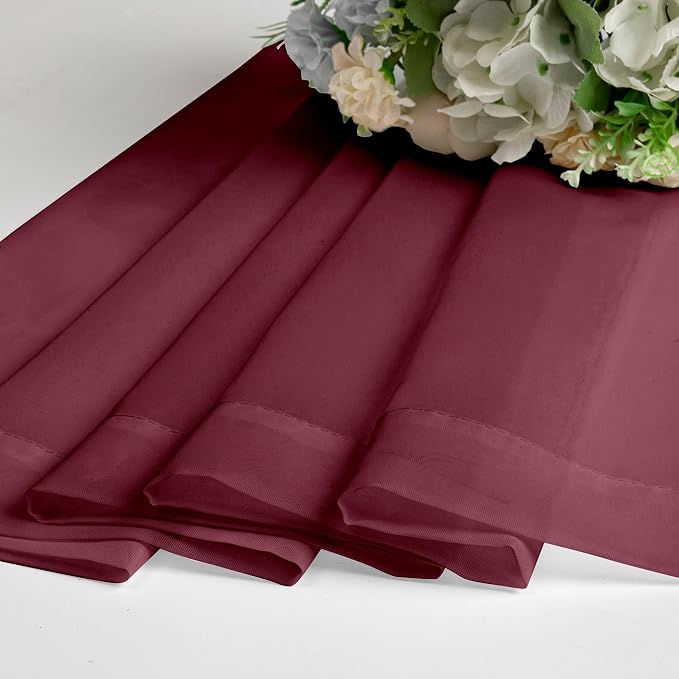 Chyhomenyc Burgundy Sheer Valance - Image 5