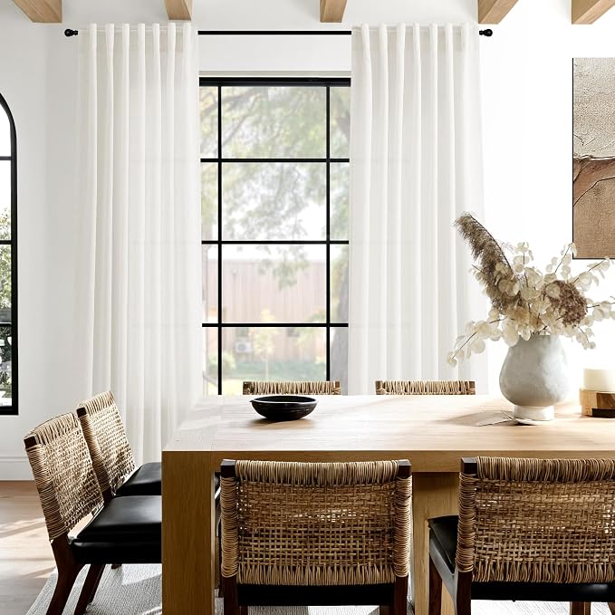 Neutral Linen Curtains 63 Inch Length - Image 7