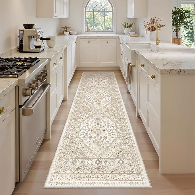 2'6 x 8' Runner Rug Non Slip, Washable Kitchen Rugs, Nursery Room, Soft Runner - Image 3