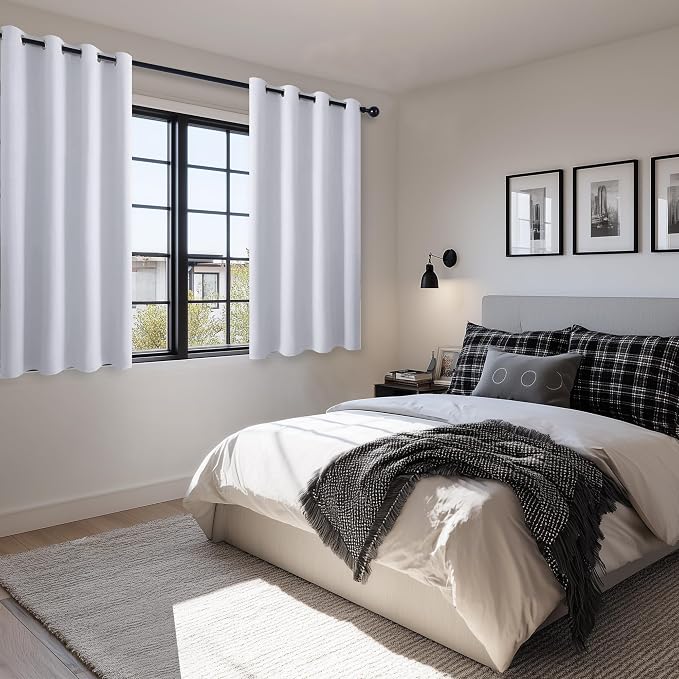 Blackout Curtains for Bedroom, 52 x 54 Inches Long, Window Curtains for Living - Image 6