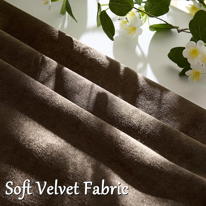 GIGIZAZA Brown Velvet Pillow Covers 20x20 Decorative Pillows Pack of 2 | Throw - Image 3