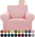 Stretch Chair Sofa Slipcover, Single Couch Cover, Dusty Pink | 1-Piece Washable by KEKUOU
