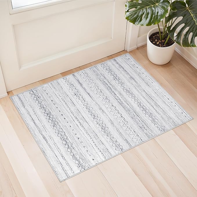 cotiled Washable 2x3 Entryway Rugs: Boho Moroccan Soft Small Rug | Solve Modern by COTILED