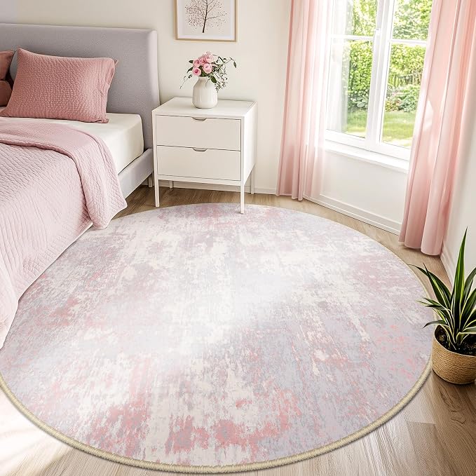RELEANY Washable Round 8ft Area Rug by RELEANY