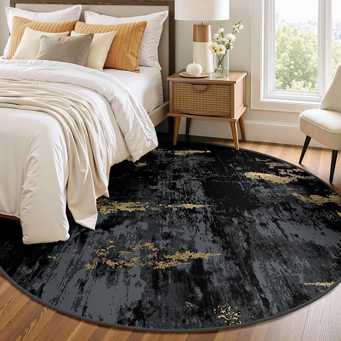 RELEANY Washable Round 8ft Area Rug by RELEANY