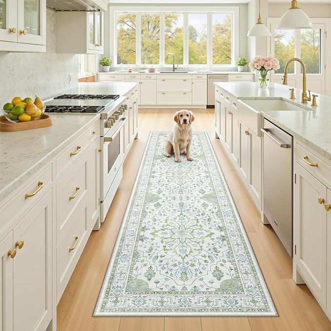 RELEANY Washable Area Rug, Runner 2'x8', Water Repellent, Pet Friendly by RELEANY