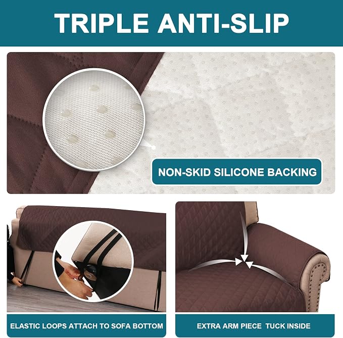 Turquoize 100% Waterproof Sofa Covers Couch Cover Sofa Cover - Image 4