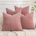 Set of 4 Soft Textured Decorative Throw Pillow Covers 18x18 Inch Cozy Farmhouse by Cozoomy