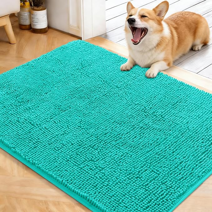 OLANLY Dog Door Mat for Muddy Paws 40x32, Super Absorbent Chenille Mud Mat | by OLANLY