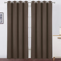 Chocolate Brown Thermal Blackout Curtains/52 x 108 Inch/Set of 2 Panels Room by Lemomo