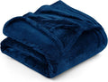Utopia Bedding Fleece Blanket Full Size Navy 300GSM Luxury Fuzzy Soft Anti-Static Microfiber Bed Blanket (90x84 Inch)