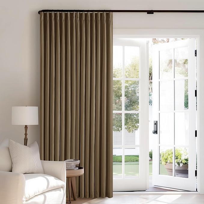 Dutch Cocoa Blackout Pinch Pleat Linen Curtains 105 Inches Long - Image 6