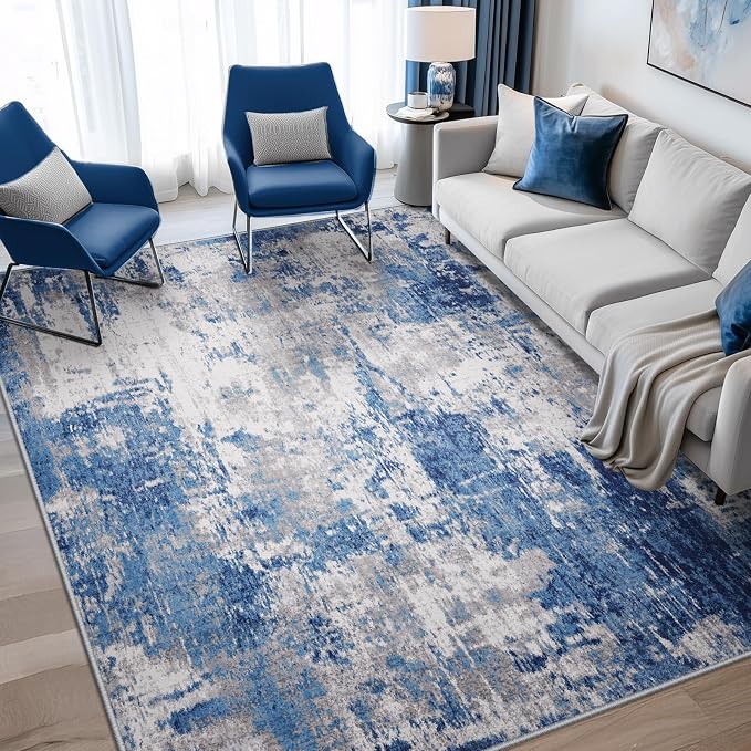 RELEANY Washable 5'x8' Abstract Area Rug by RELEANY